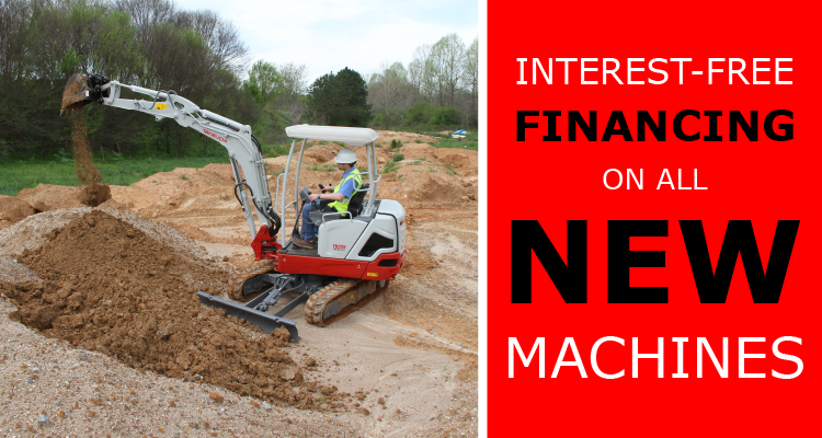 Takeuchi: 0% for 24 Months on All New Machines