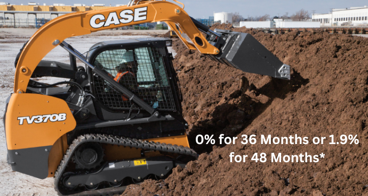 0% for 36 months or 1.9% for 48 months on CASE Equipment