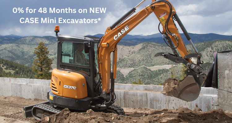 CASE – 0% for 48 Months Mini Excavators
